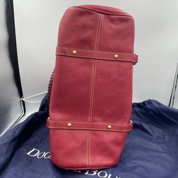 Dooney & Bourke Satchel Florentine Pebbled Leather Tassels Raspberry READ - Picture 11 of 16